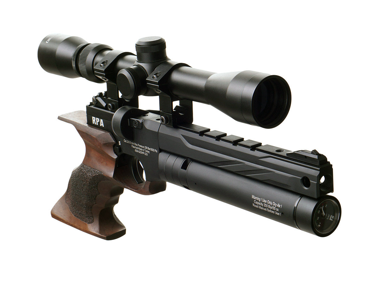 Pressluftpistole Reximex RPA Walnussholz Griff Regulator Kaliber 4,5 mm (P18)