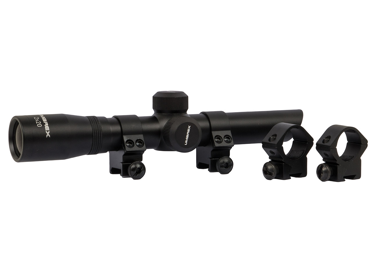 Kurzwaffen Zielfernrohr Umarex 2x20 schwarz Absehen 8 inklusive Weaver-, Picatinny- und flacher 11 mm Montage