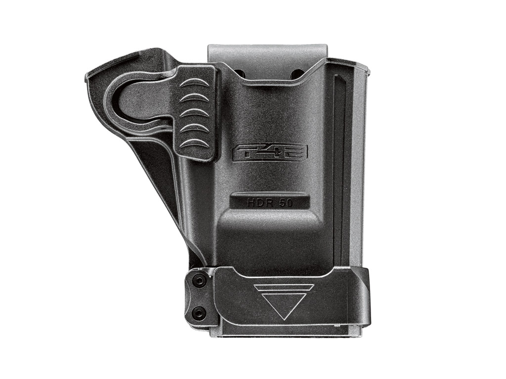 Schnellziehholster Paddel Holster Gürtelholster für CO2 Markierer Home Defense Revolver Umarex T4E HDR 50 Kunststoff schwarz
