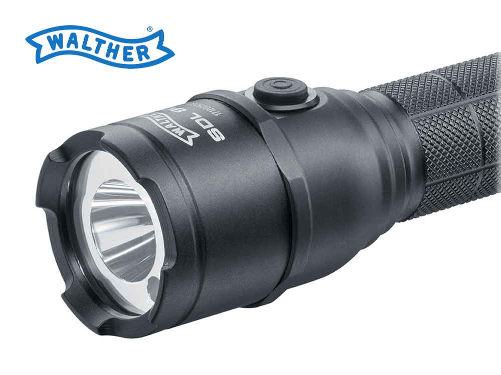 WALTHER Taschenlampe SDL 800, 750 Lumen, Strobo, UV, Cree LED, Behördenqualität