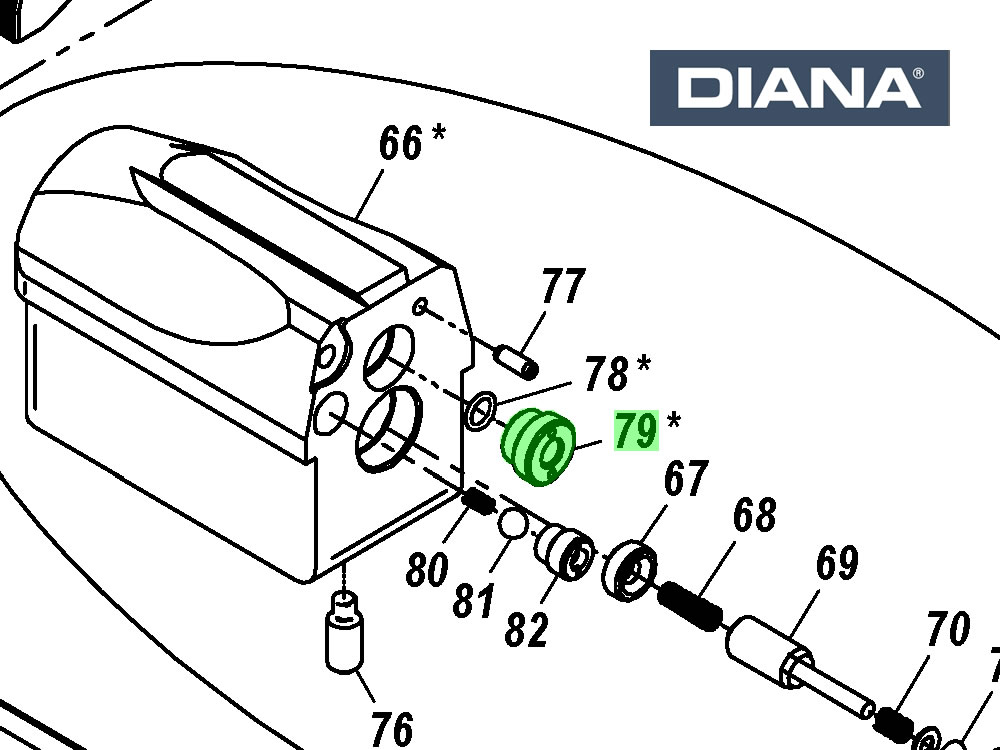Kugelführung Diana Pressluftgewehr P1000 Kaliber 4,5 mm