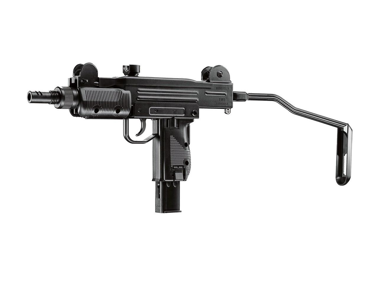 CO2 Maschinenpistole Umarex IWI Mini UZI Schalldämpferatrappe Kaliber 4,5 mm BB (P18)