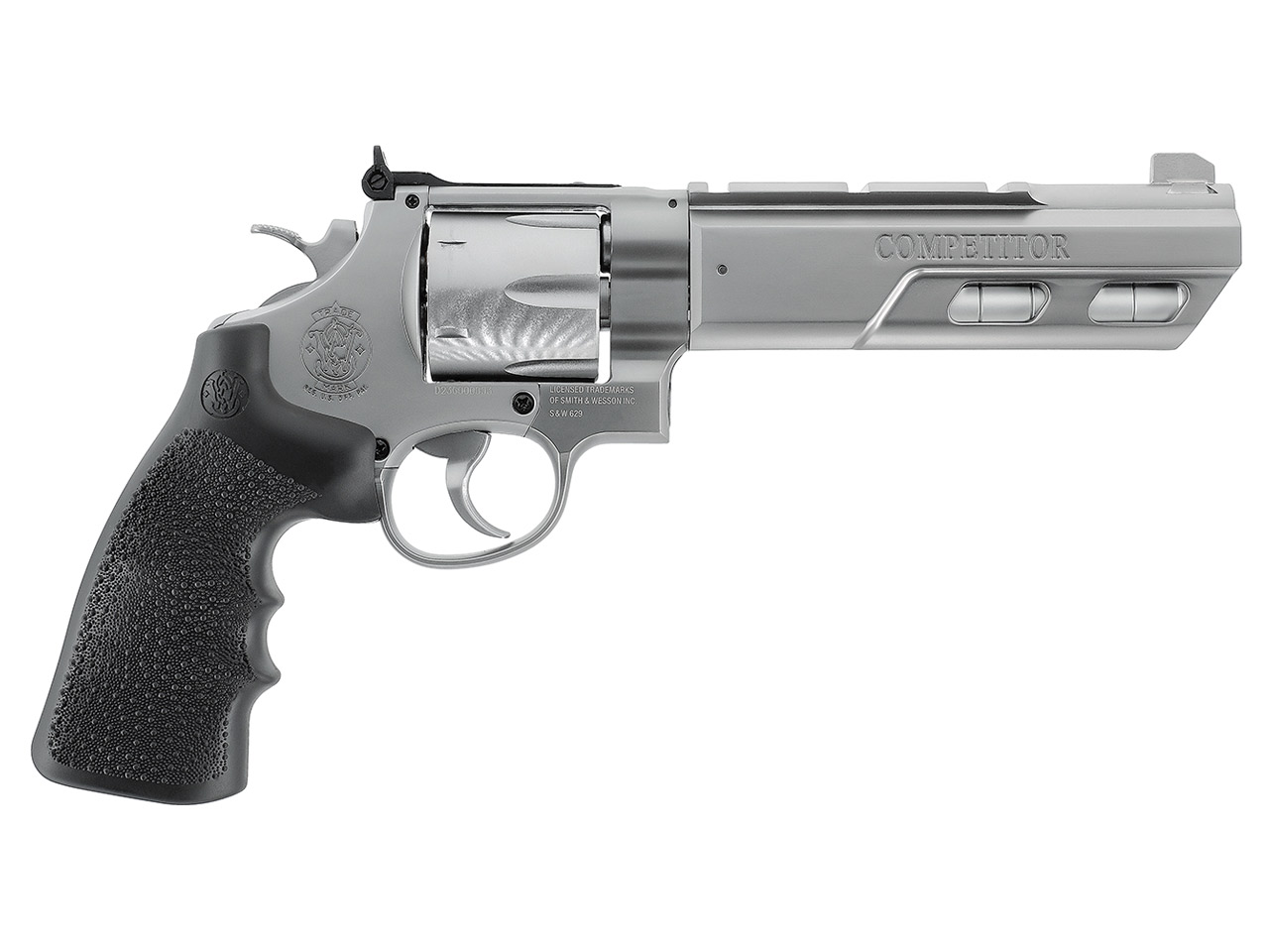 CO2 Revolver Smith & Wesson 629 Competitor 6 Zoll Vollmetall Steel Finish Kaliber 4,5 mm BB (P18)