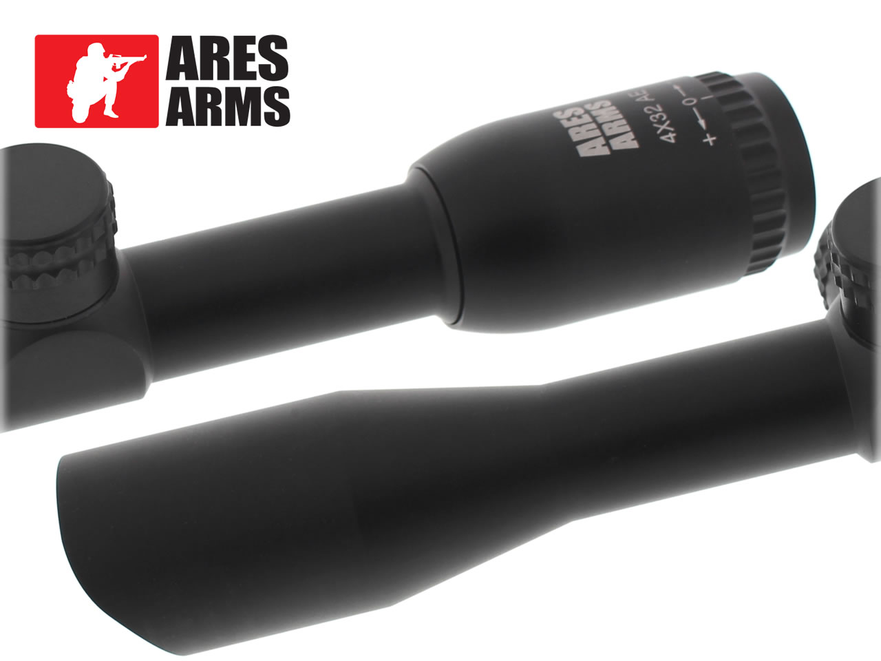 ARES ARMS Ziefernrohr 4x32 inkl. Montage Absehen 8A, vergütete Optik