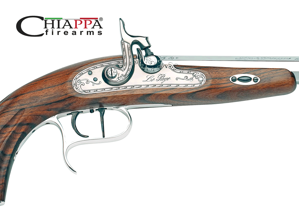 Vorderlader-Pistole Chiappa Napoleon Le Page, cal .45, 10 Zoll Lauflänge, white (P18)