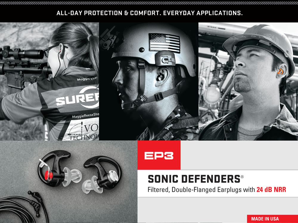 Gehörschutz Surefire EP3 Sonic Defender -24 dB mit Filter clear Large