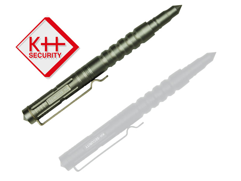 KH SECURITY Kubotan + Kugelschreiber TACTICAL PEN PREMIUM II, Titanium