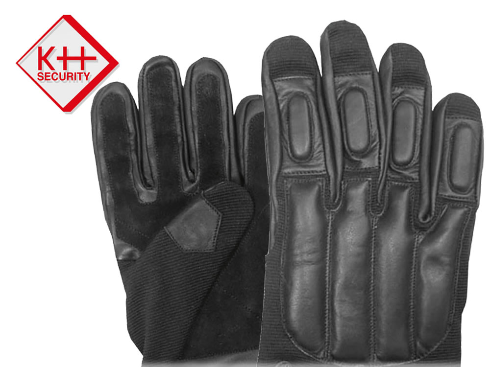 Quarzsand-Handschuhe DEFENDER, Rindsleder schwarz, Spandex, Größe XL