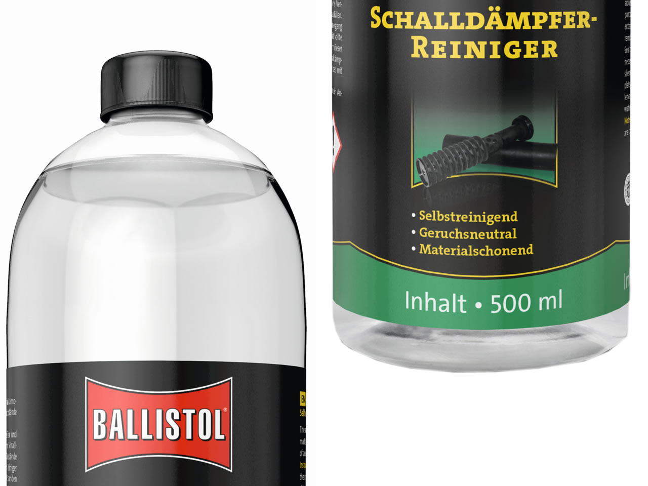 Ballistol Schalldämpferreiniger, reinigt selbsttätig ohne Demontage, 500 ml