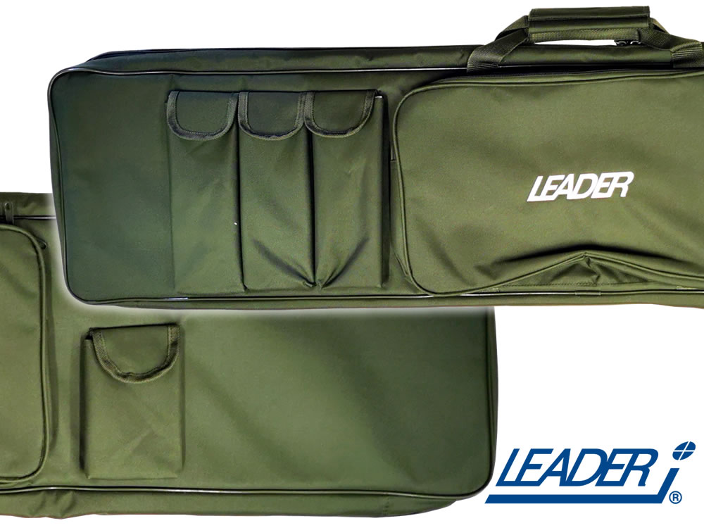 Leader Gewehrfutteral, grün, 135 x 33 cm, Polyamid, 2,5 cm Schaumstofffüllung, viele Taschen