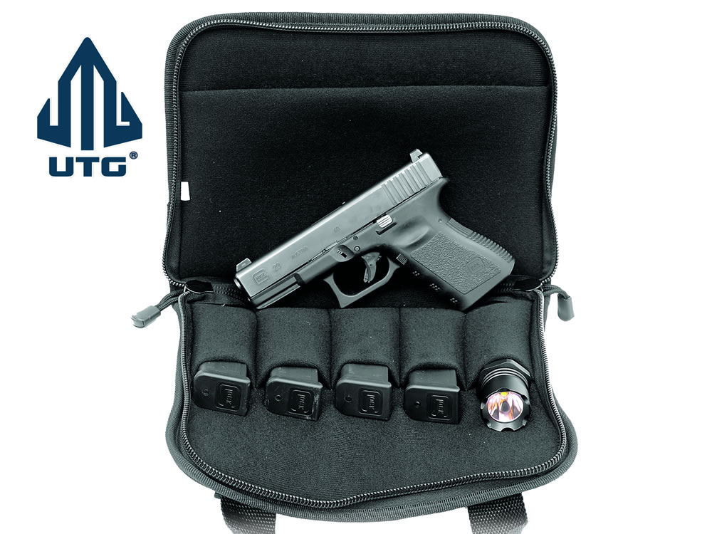 Pistolentasche Transporttasche UTG Homeland Security 27 x 20 cm abschließbar Polyester 5 kleine Taschen schwarz