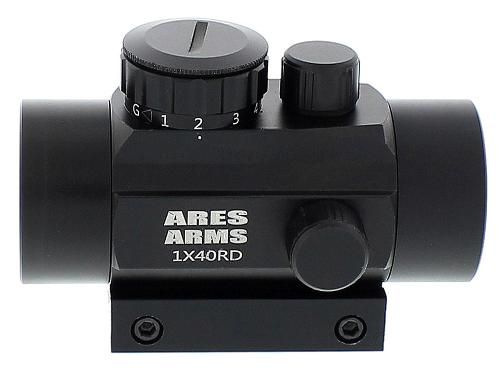 Leuchtpunktvisier Red Green Dot Ares Arms 1x40 RD, Montage für Weaver-, Picatinny-Schiene