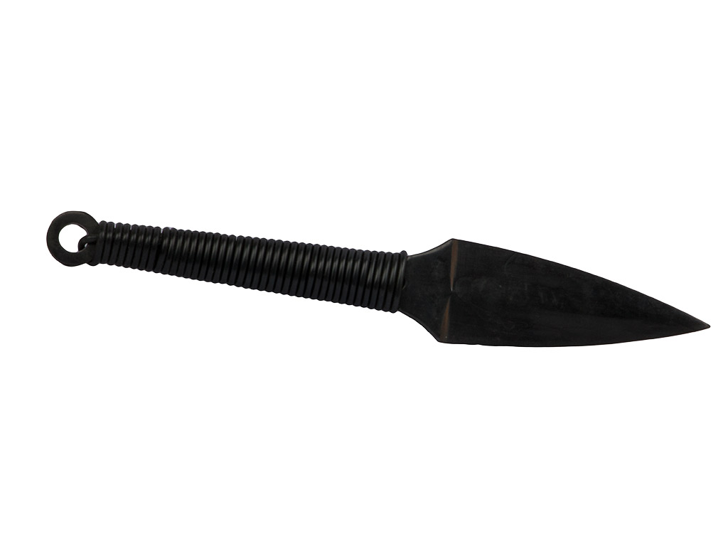 Wurfmesser Klingenlänge 9 cm Kunststoffschnur umwickelter Griff inklusive Scheide (P18)