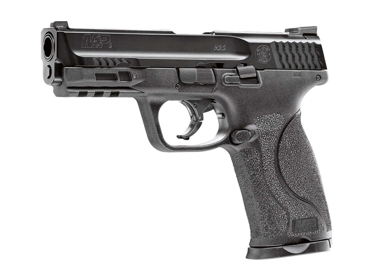 CO2 Pistole RAM Markierer Smith & Wesson M&P9 2.0 T4E schwarz für Gummi-, Pfeffer- und Farbkugeln Kaliber .43 (P18)