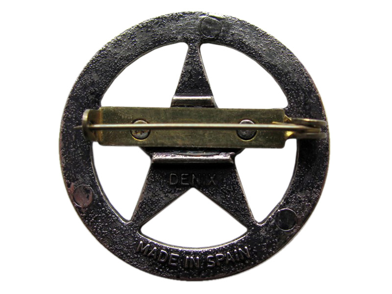 Sheriff Stern Texas Rangers Stern Metall Maße 4 cm nickel
