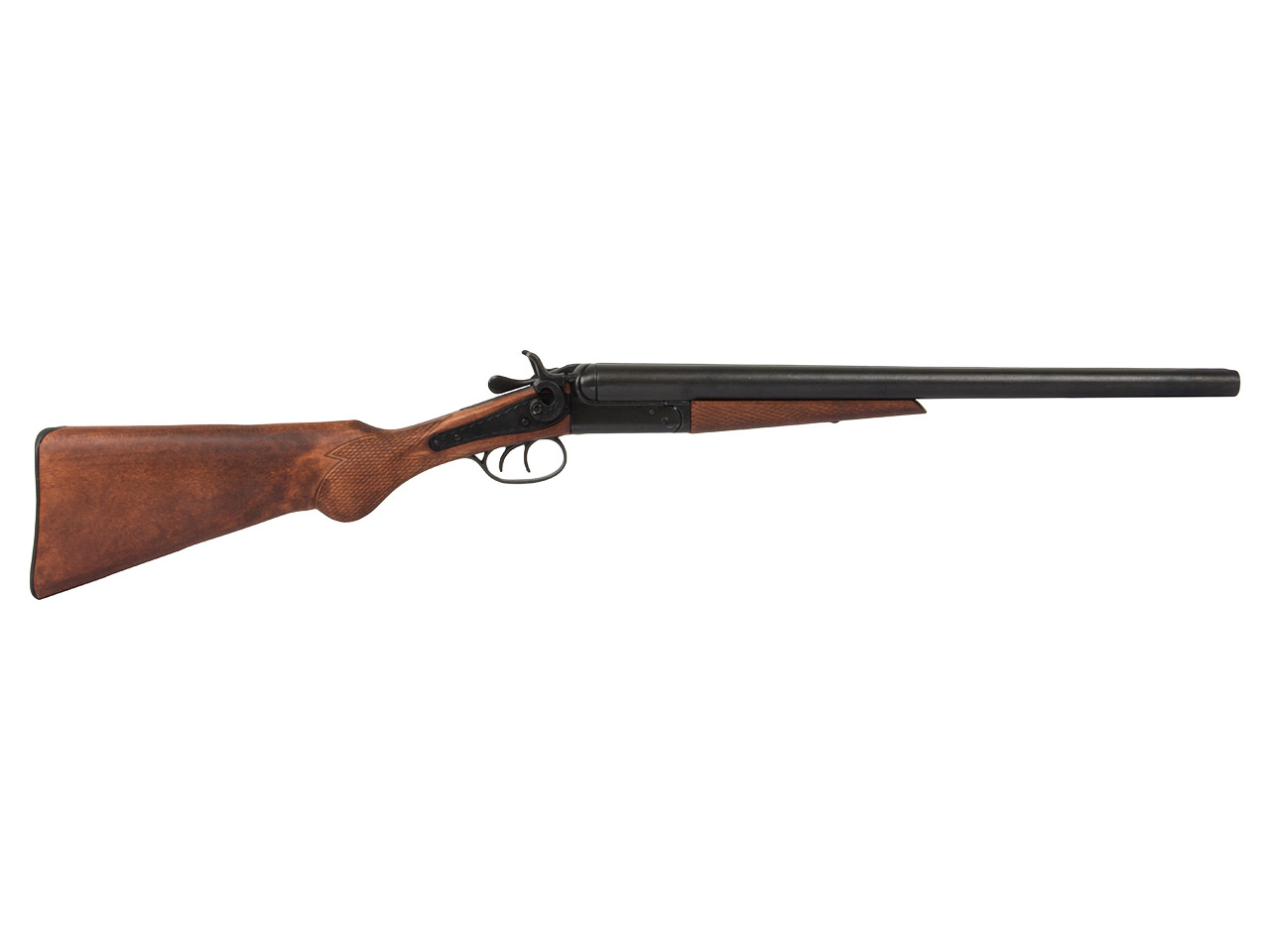 Deko Doppelhahn Schrotflinte Wyatt Earp Double Barrel Shotgun USA 1868 voll beweglich Länge 89 cm schwarz