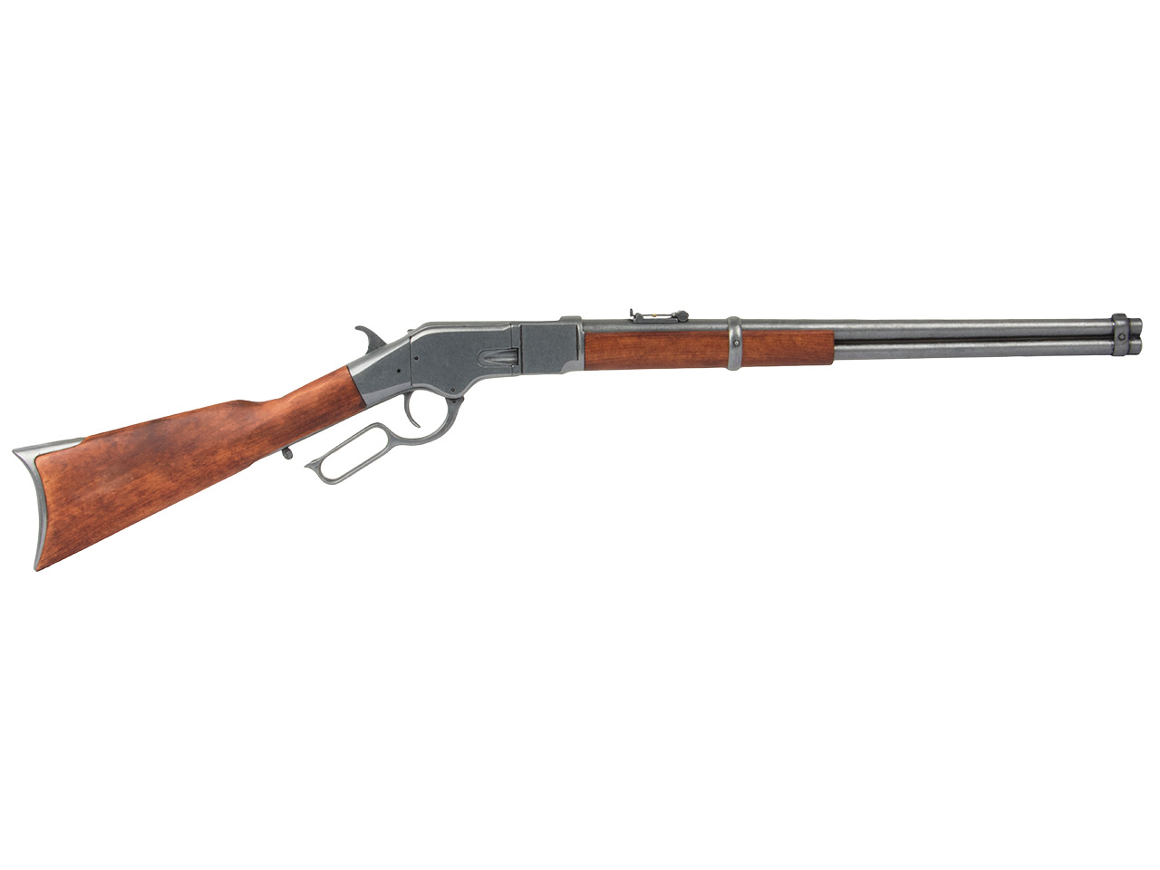 Deko Gewehr Winchester USA 1866 Carbine lever action voll beweglich Länge 100 cm altgrau
