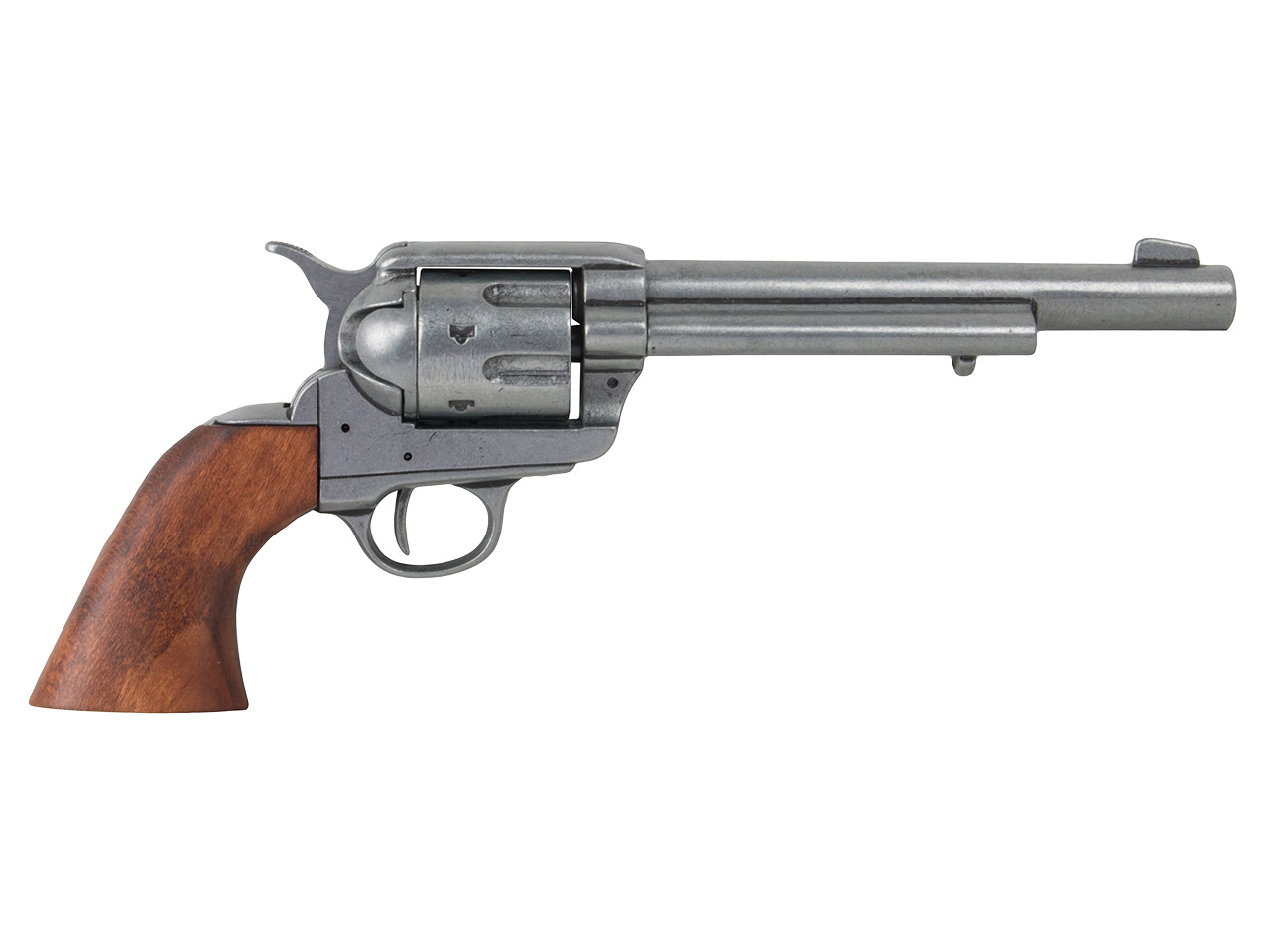 Deko Denix Kavallerie Revolver USA 1873 Kaliber 4,5 mm altgrau Holzgriffschalen