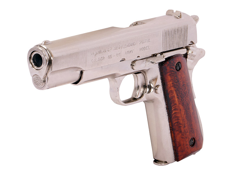 Denix Deko Pistole Colt Government M1911A1 Kaliber .45  Automatik zerlegbar Länge 24 cm nickel