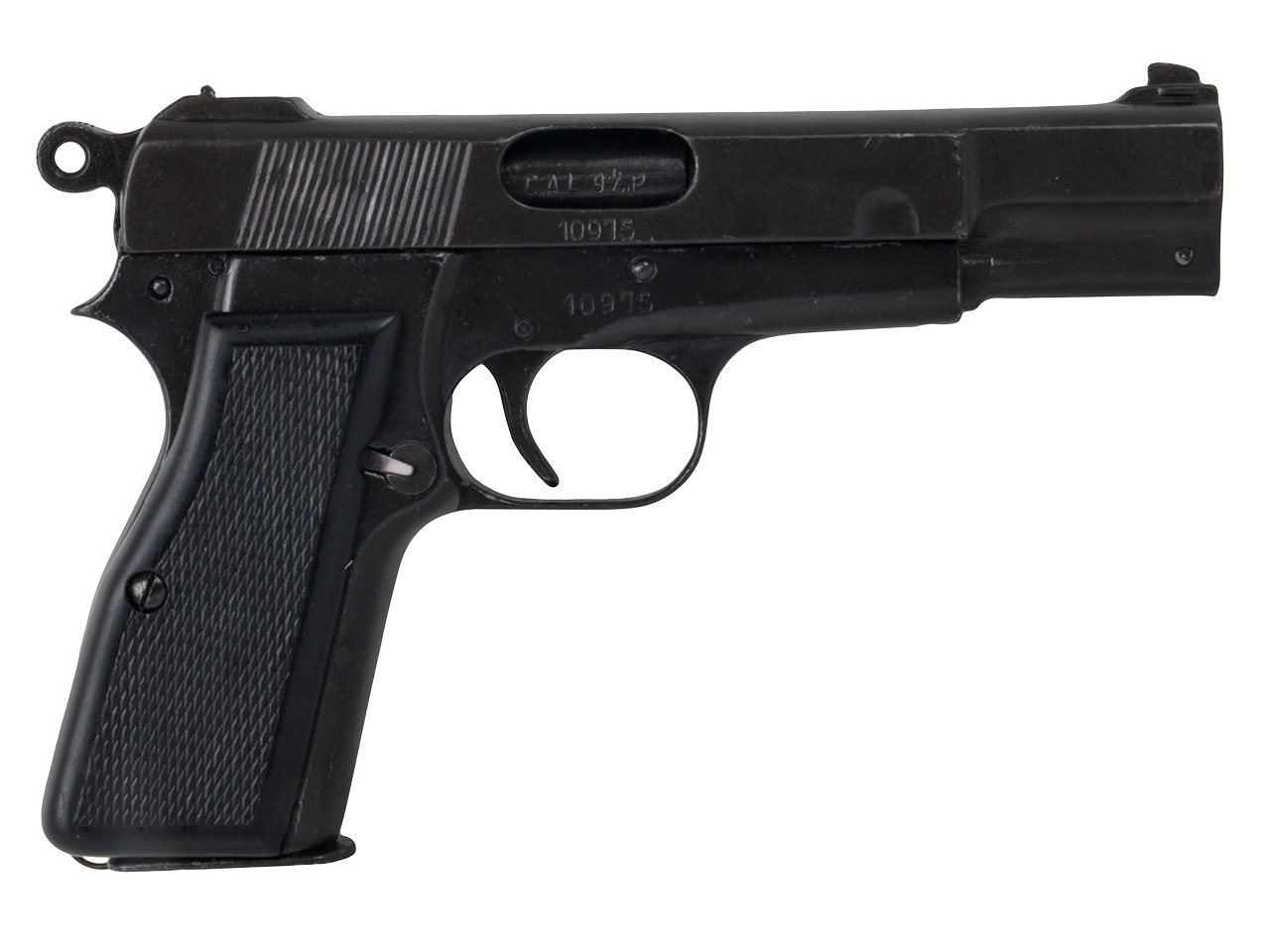 Denix Deko Pistole Browning HP oder GP35 Belgien 1935 Länge 23 cm schwarz Kunststoffgriffe