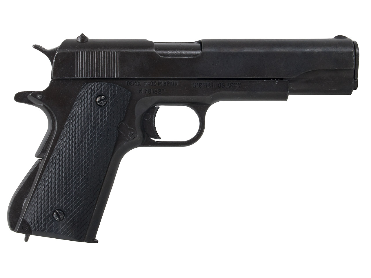 Denix Deko Pistole Colt Government M1911A1 Kaliber .45  Automatik Länge 24 cm schwarz