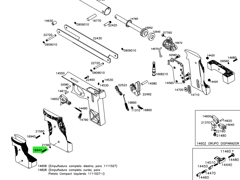 Griffschraube für Luftpistole Gamo Compact, Ersatzteil