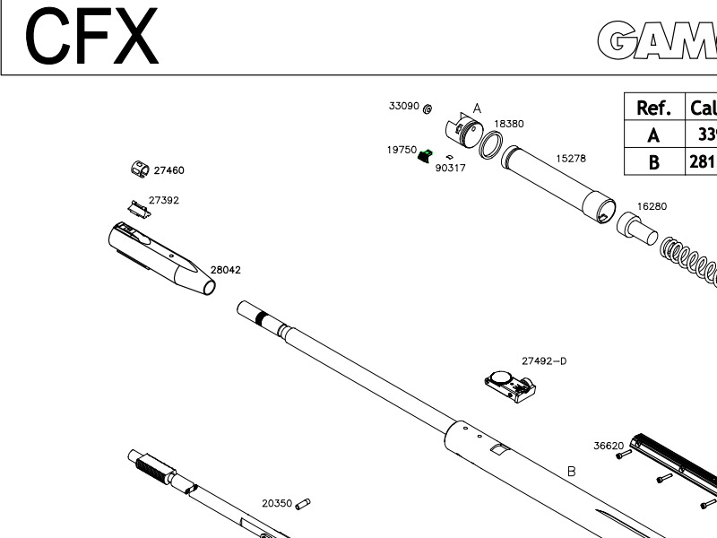 Verschlusshebel für Luftgewehre Gamo CFR CFX Modelle, Ersatzteil