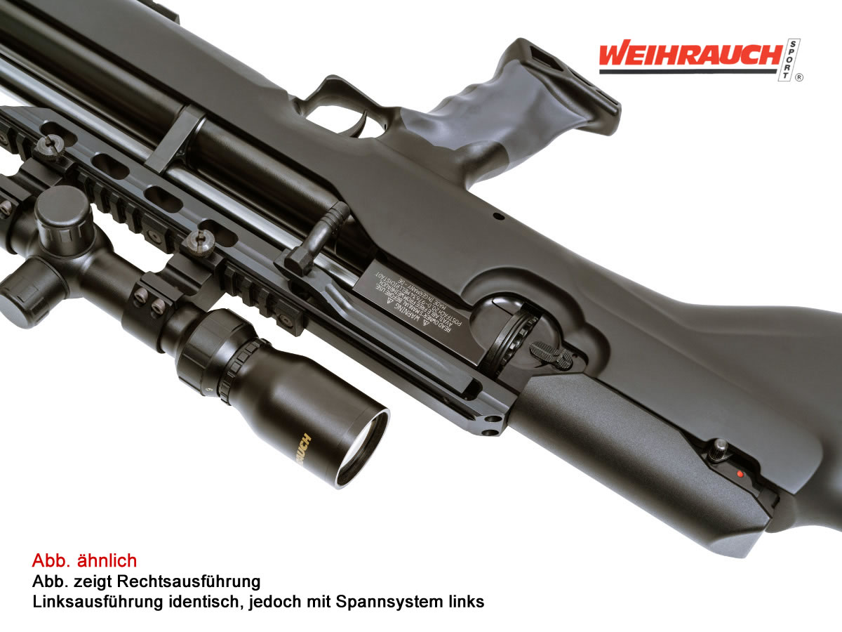 Pressluftgewehr Weihrauch HW 100 Bullpup, Synthetikschaft, Schalldämpfer, Linksspanner, Kal. 5,5 mm (P18)
