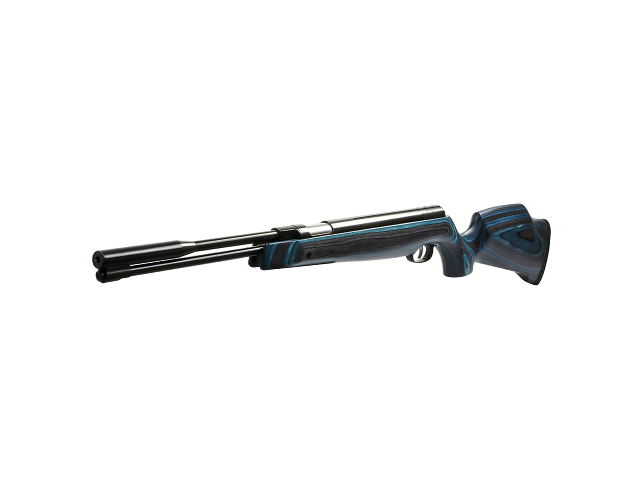 Starrlauf Luftgewehr Weihrauch HW 97 K blauer Schichtholzschaft Schalldämpfereinsatz Kaliber 5,5 mm (P18)