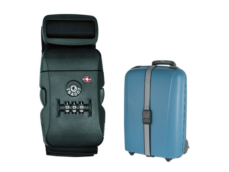 TSA Kofferband Koffergurt mit Zahlenschloss Travel Lock 23 x 9 x 10 cm schwarz