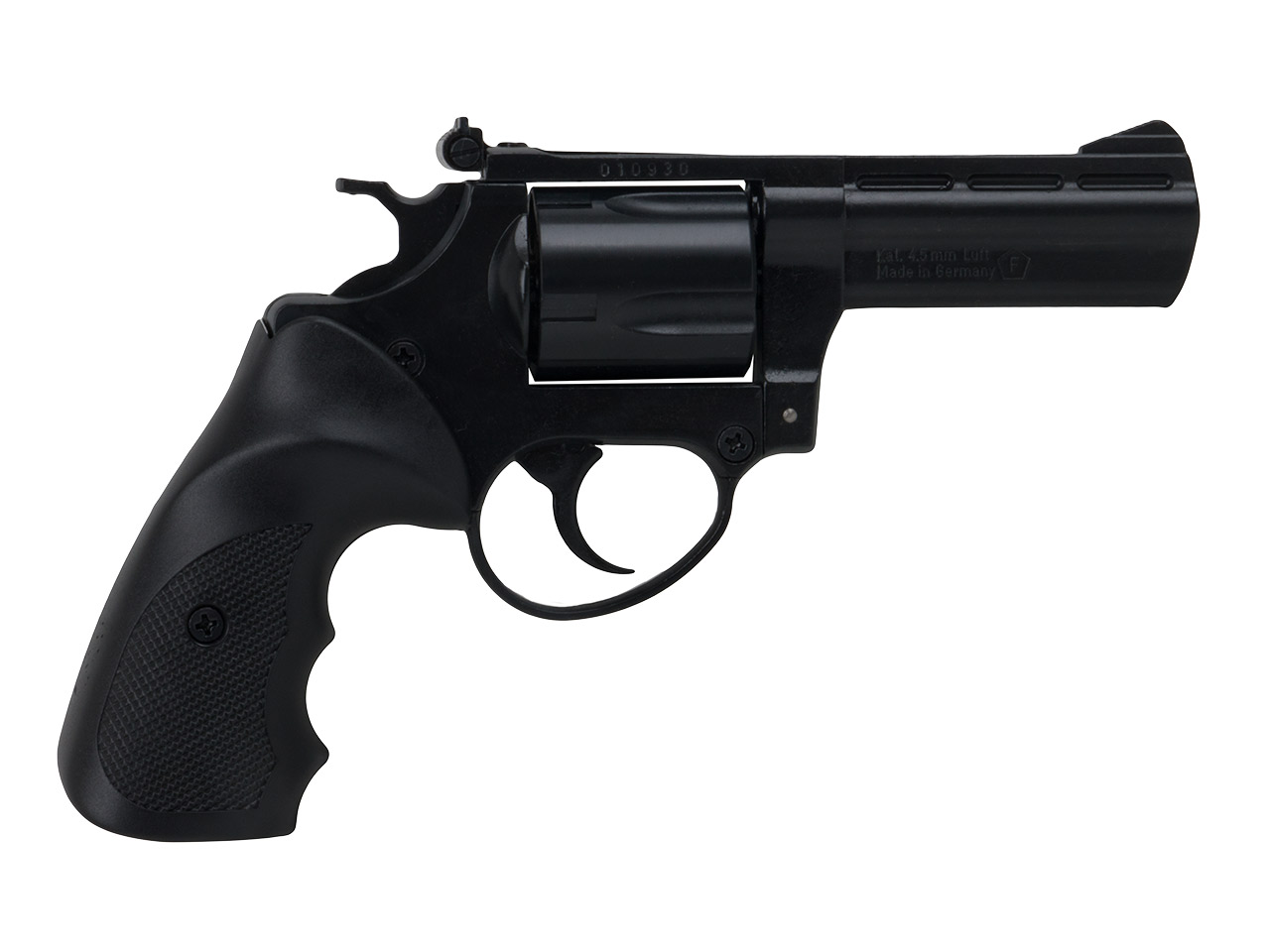 LEP Druckluft Revolver ME 38 Magnum brüniert Kaliber 4,5 mm (P18) <b>+ Handpumpe LEP Patronen Diabolos</b>