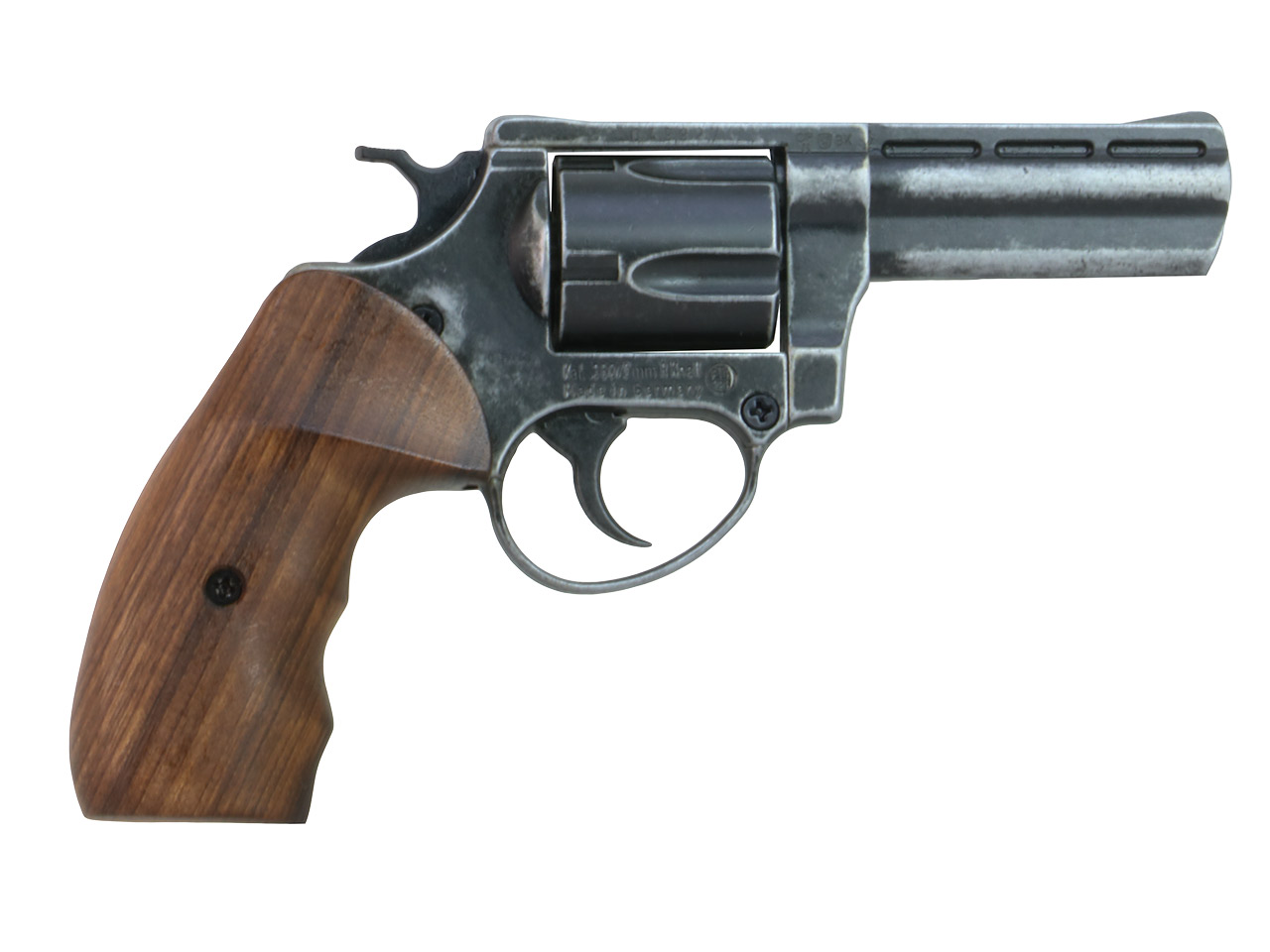 Schreckschuss Revolver Melcher ME 38 Magnum Antik Holzgriff Kaliber 9 mm R.K. (P18)