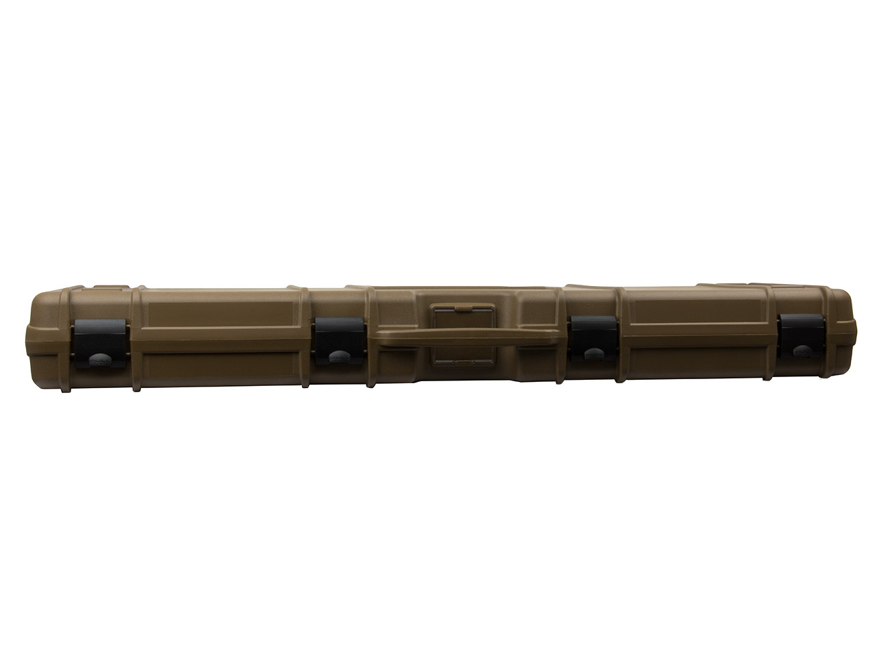 Gewehrkoffer Transportkoffer Negrini 117 x 25 cm sehr robust Kunststoff Noppenschaumeinlage 4 Pushverschlüsse Namenfach Coyote