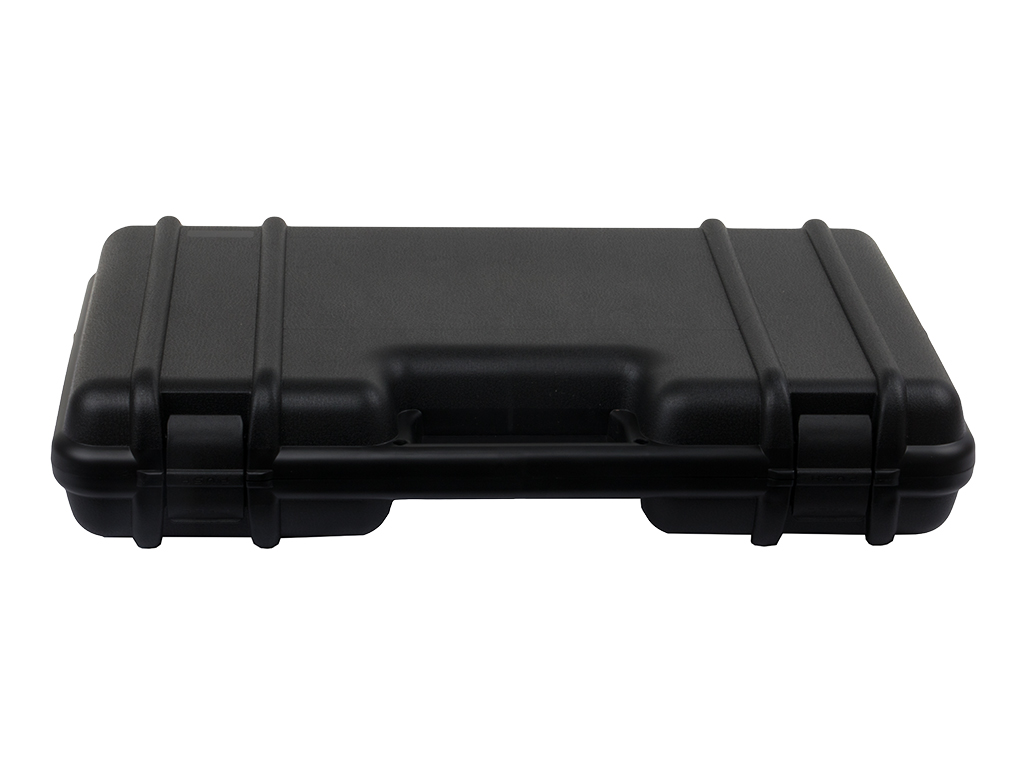 Pistolenkoffer Transportkoffer 48 x 30 x 9,5 cm sehr robust mit Verstärkungen Noppenschaumeinlage schwarz