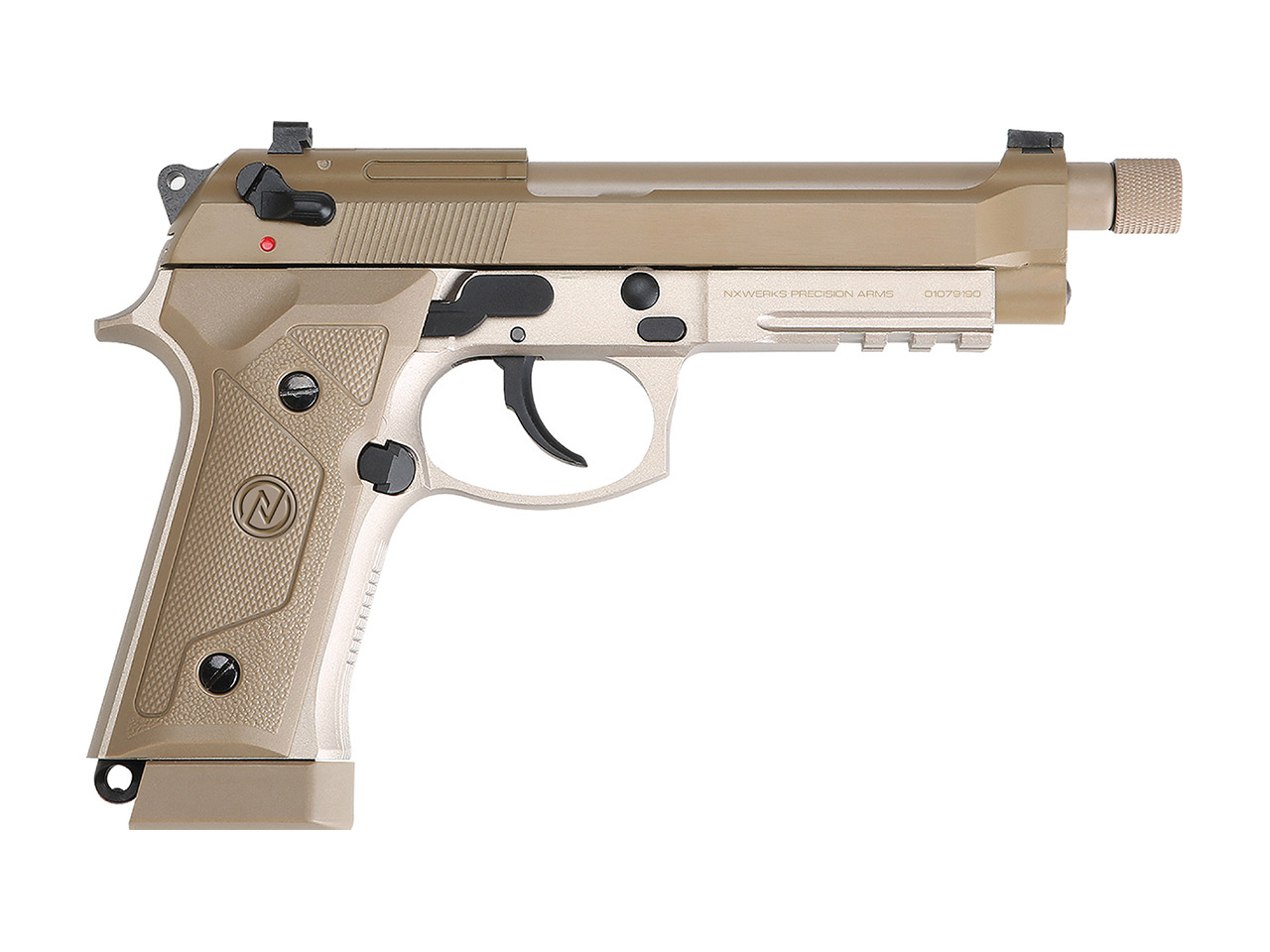 CO2 Pistole NxWerks NX 92 Elite Desert Blowback Vollmetall Kaliber 4,5 mm BB (P18)