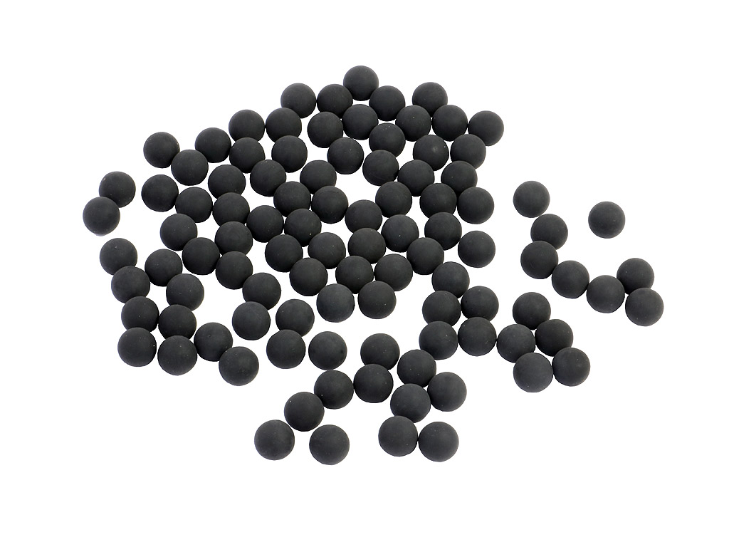 Gummikugeln Rubberballs RAP4 Kaliber .50 schwarz 100 Stück