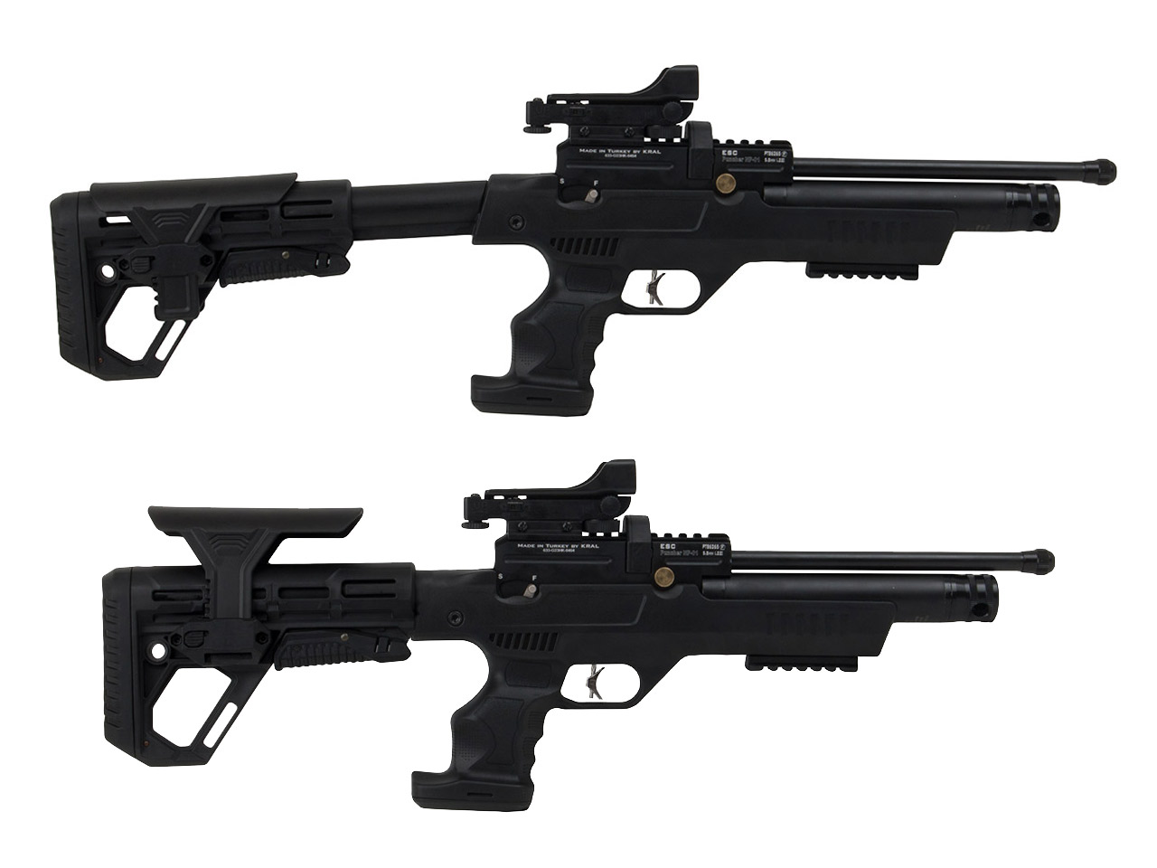 Pressluftpistole Kral Arms Puncher NP-01 mit Hinterschaft Kaliber 5,5 mm (P18)