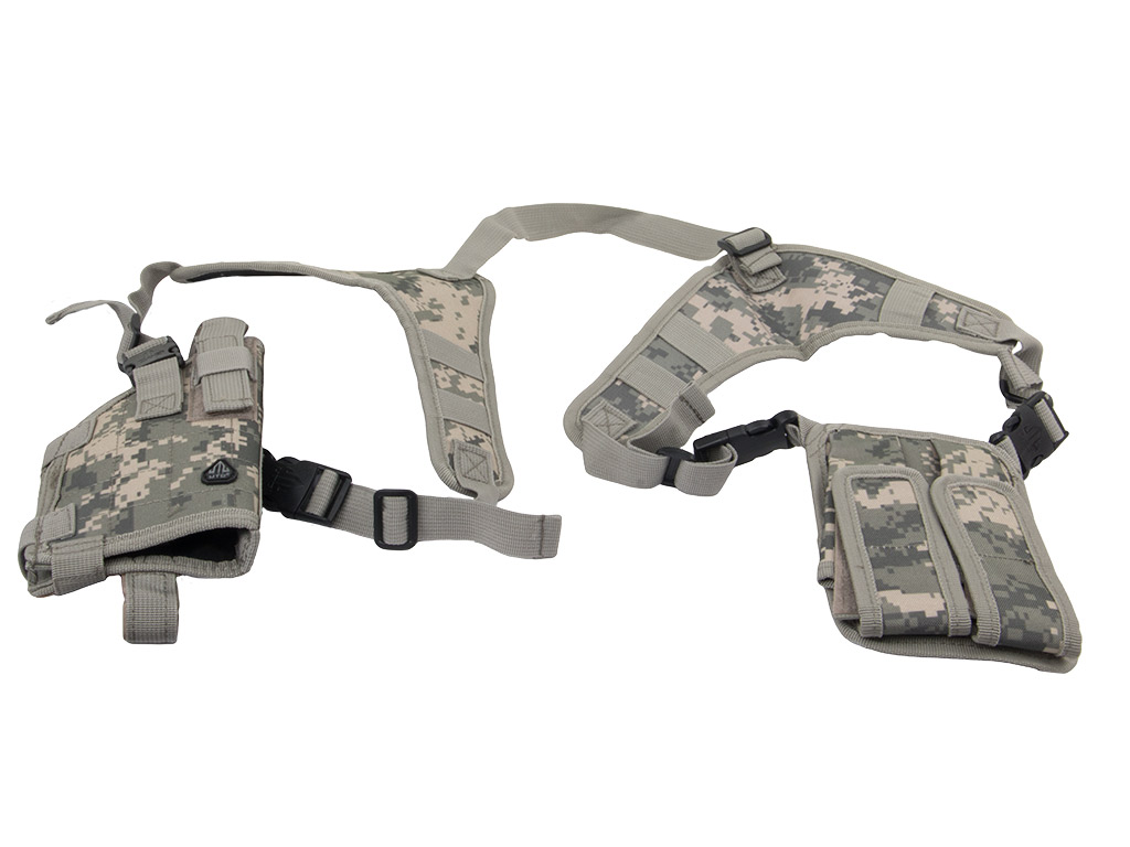 Vartikales Schnellziehholster Formholster Schulterholster UTG für Pistolen Magazintaschen Army Digital Ausführung