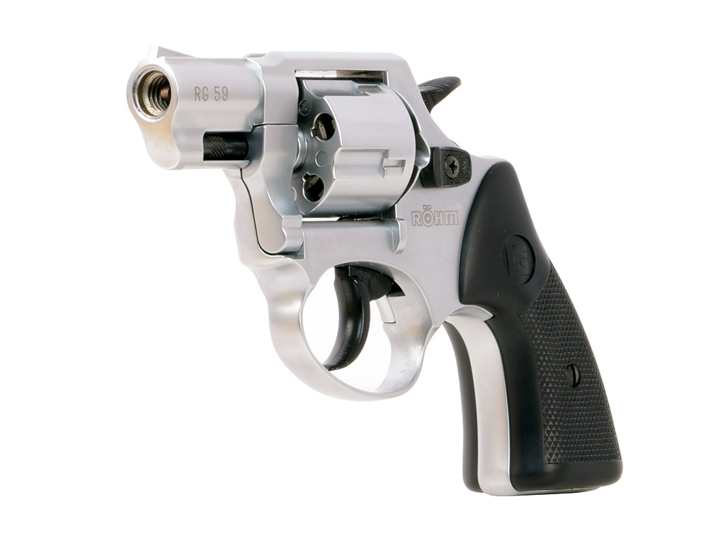 Schreckschuss Revolver Röhm RG 59 Alu Chrome Kaliber 9 mm R.K. (P18)