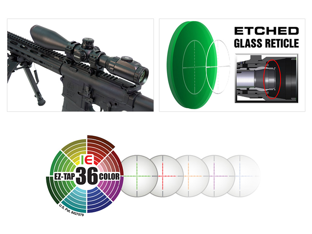 Zielfernrohr UTG Accushot 3-12x44 AO, Mil Dot Absehen beleuchtet, 30 mm Tubus, Montage für 11 mm Prismen- und 22 mm Weaverschiene