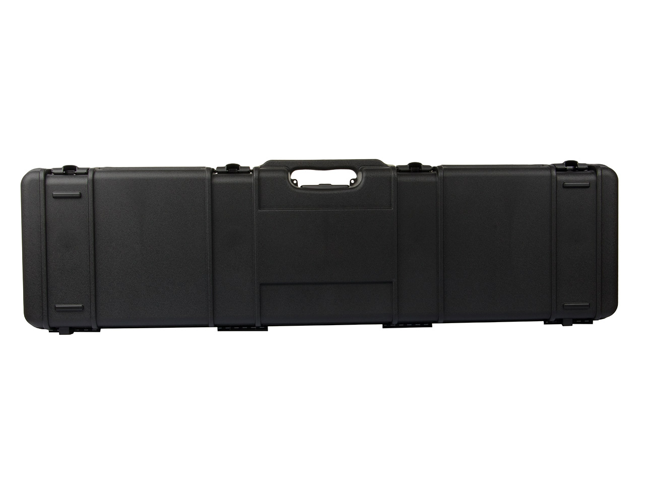 Gewehrkoffer Transportkoffer Negrini 117 x 25 cm sehr robust Kunststoff Noppenschaumeinlage 4 Pushverschlüsse Namenfach schwarz