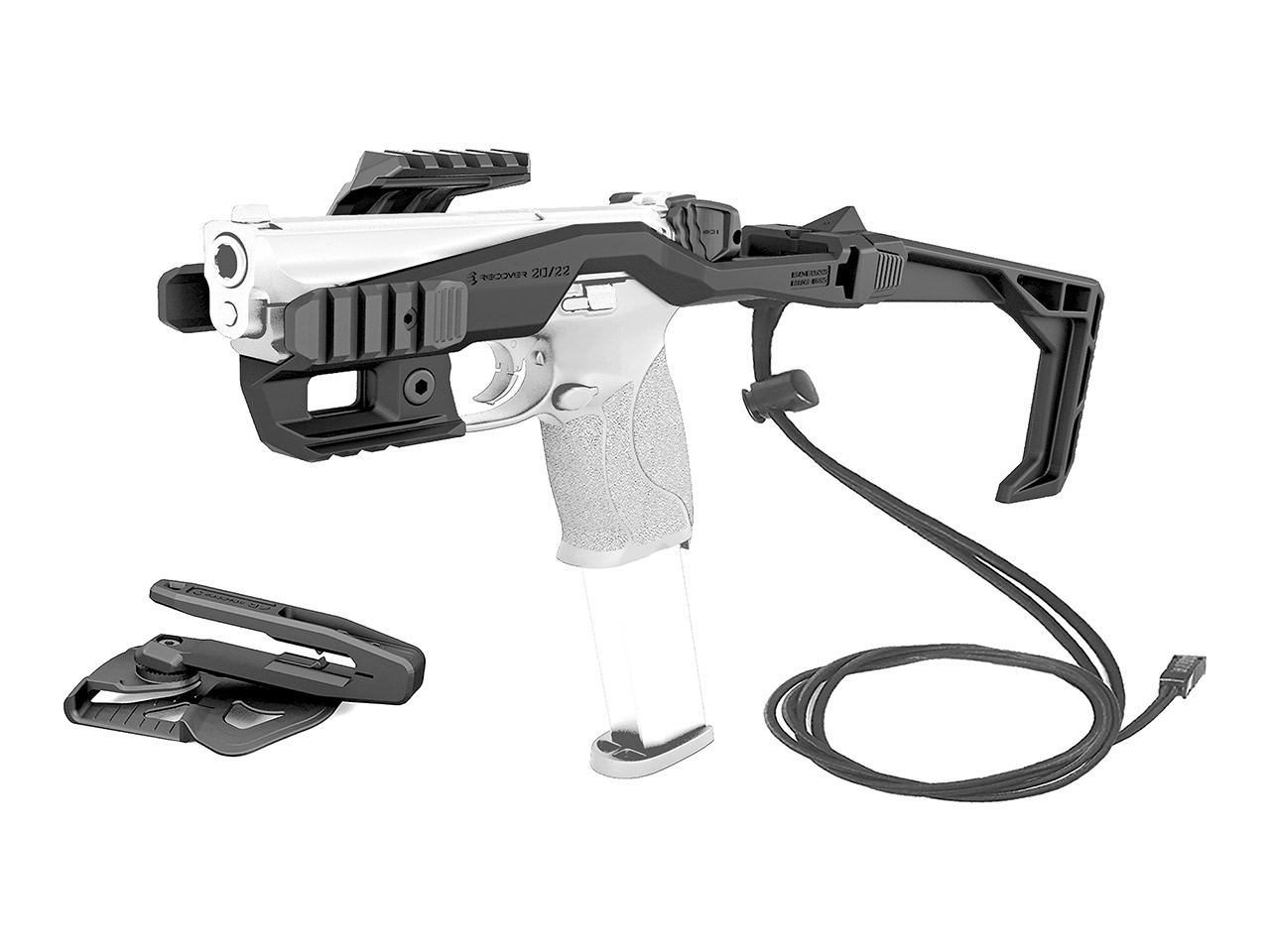 Recover 20/22 Stabilizer Komplettkit für diverse Smith & Wesson M&P Pistolen schwarz inklusive Holster