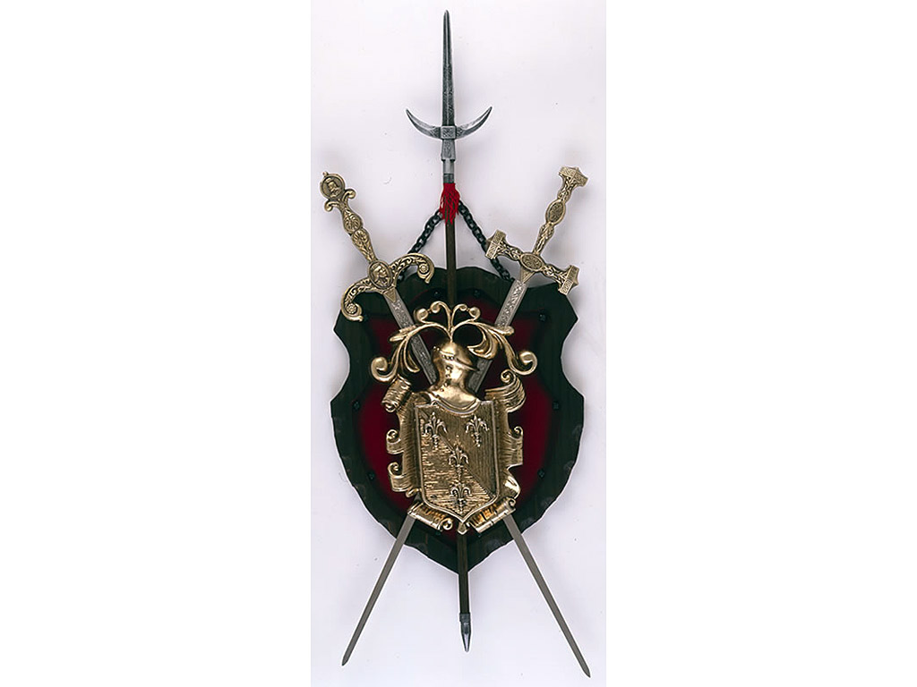 Wappen 2 Wappenschild Krone Schwert  Holzschilder Geschenke Nostalgie Wanddeko 