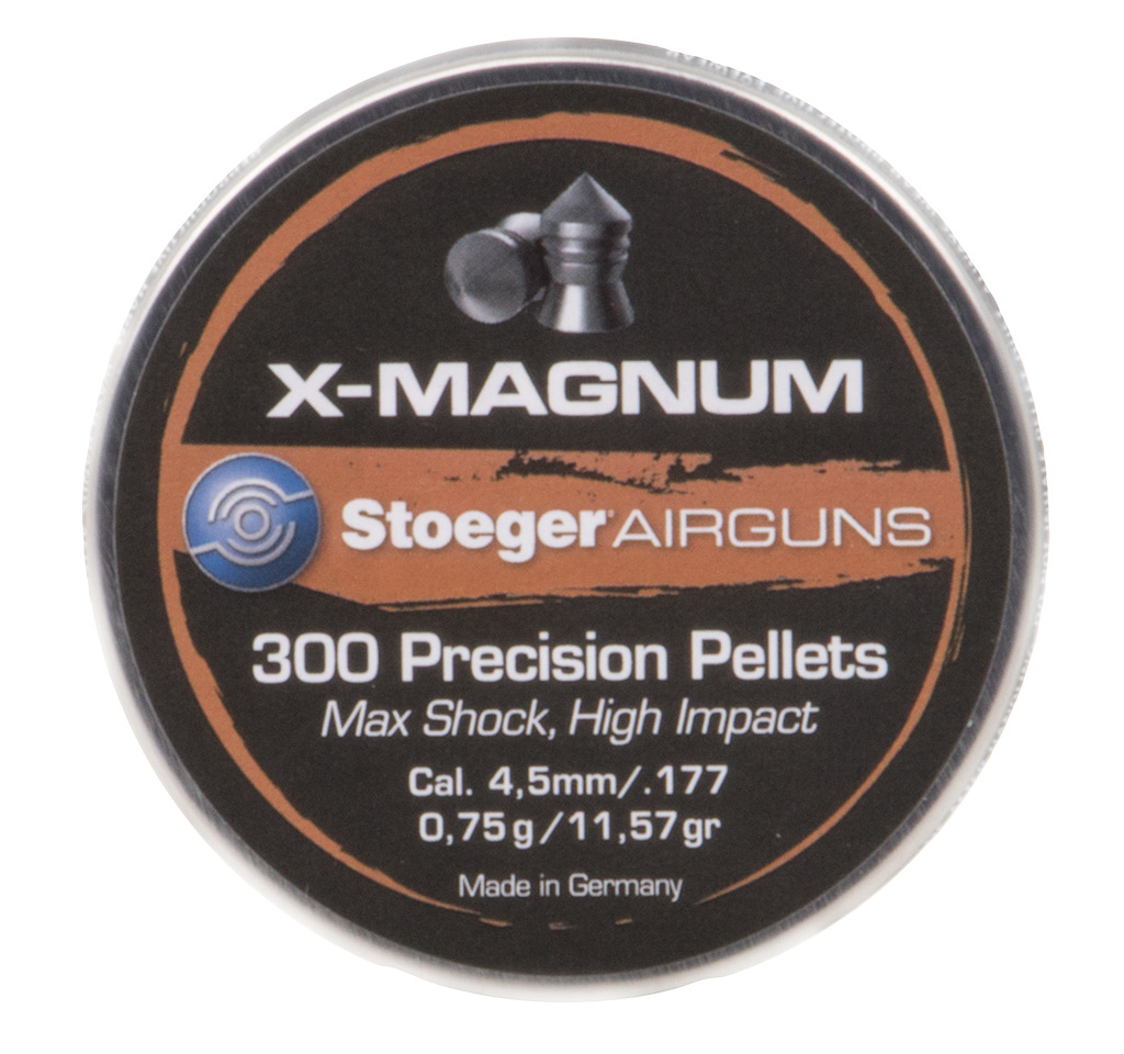Stoeger X-Magnum Diabolo, Spitzkopf mit Rillen, 0,75 g, Kaliber 4,5 mm, 300 Stück