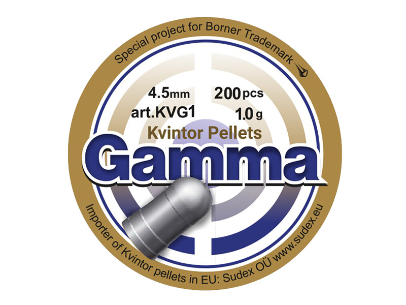 Rundkopf Diabolos Kvintor Gamma Kaliber 4,5 mm 1,0 g glatt 200 Stück