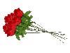 Schießbudenblumen, rote Rosen, Länge 45 cm, 10 Stück