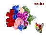 Schießbudenblumen, farbig sortiert, Länge 20 cm, 18 Stück