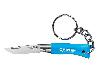 Schlüsselanhänger Mini Taschenmesser Opinel Colorama No2 Stahl 12C27 Klingenlänge 3,5 cm cyanblau