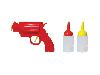 Ketchup und Senf Pistole für alle Soßen geeignet