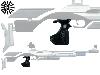 Matchgriff für Steyr Luftgewehre LG 100 und LG 110, rechts, Größe M, schwarz